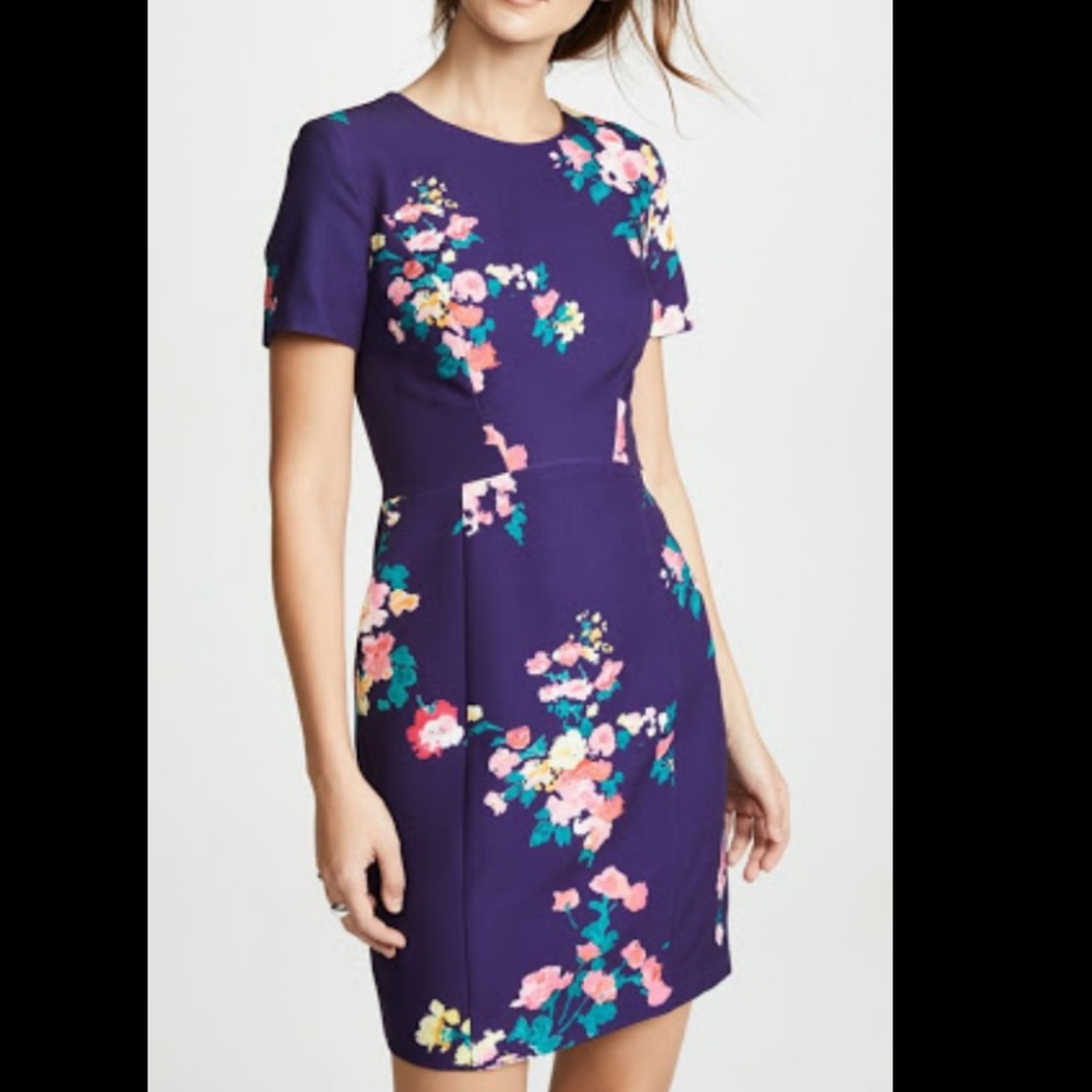 Black Halo Purple Floral Dress